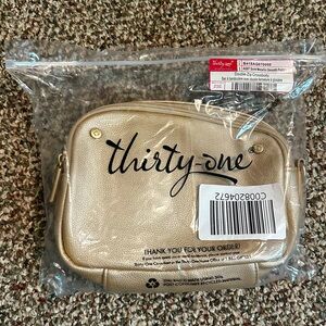 Thirty-One Gold Women's Double Zip Crossbody